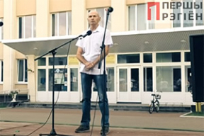 Пенсионер выступил на провластном митинге в Ганцевичах — и «порвал интернет»