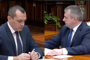 Фотофакт. Лукашенко встретился с вице-премьером и министром – все без масок